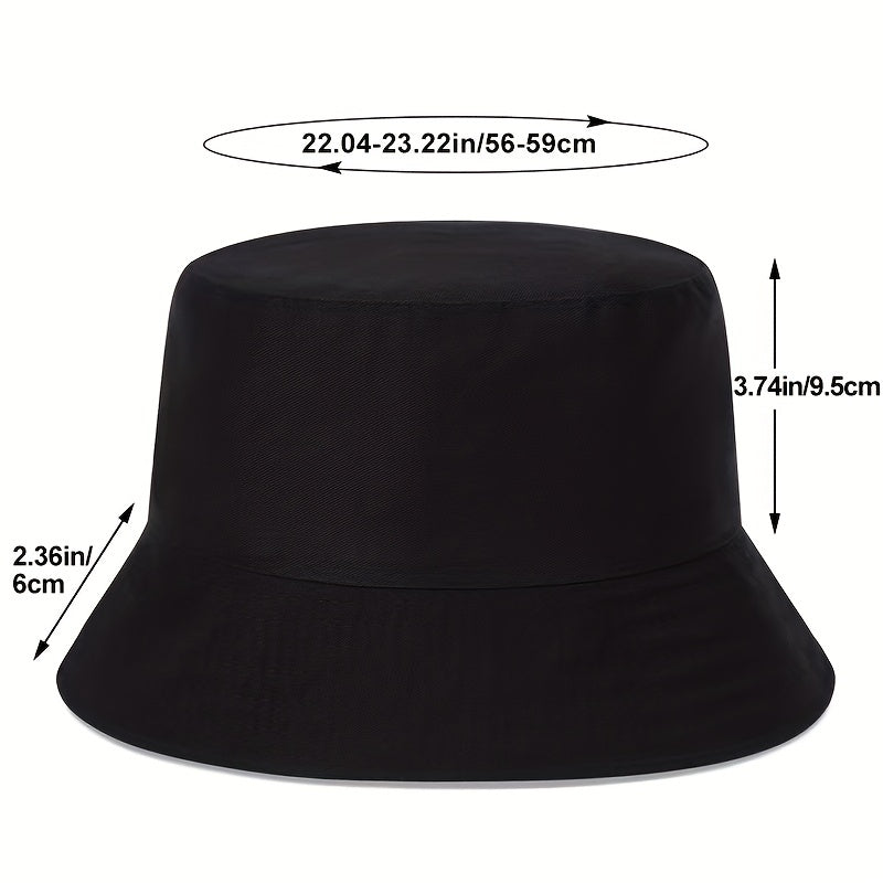 1pc Men's Solid Color Bucket Hat, Sunscreen Outdoor Sports Casual Bucket Hat, Ideal Choice For Gifts