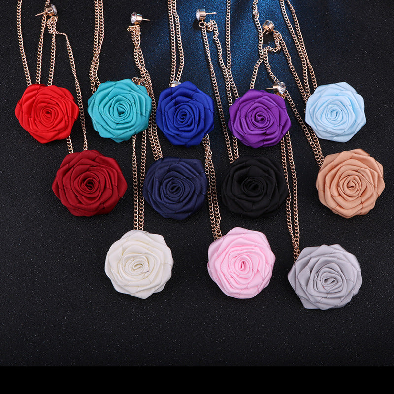 Men's Wedding Ceremony Groom Handmade Rose Chain Brooch