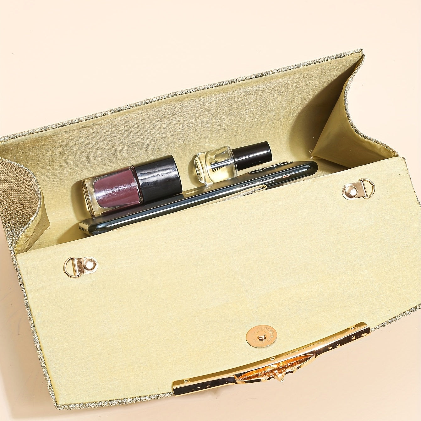 Women Sparkling Clutch Purse Elegant Glitter Evening Bags Bling Evening Handbag For Dance Wedding Party Prom Bride. Sparkling Stone Decor Metal Frame Clutch Bag