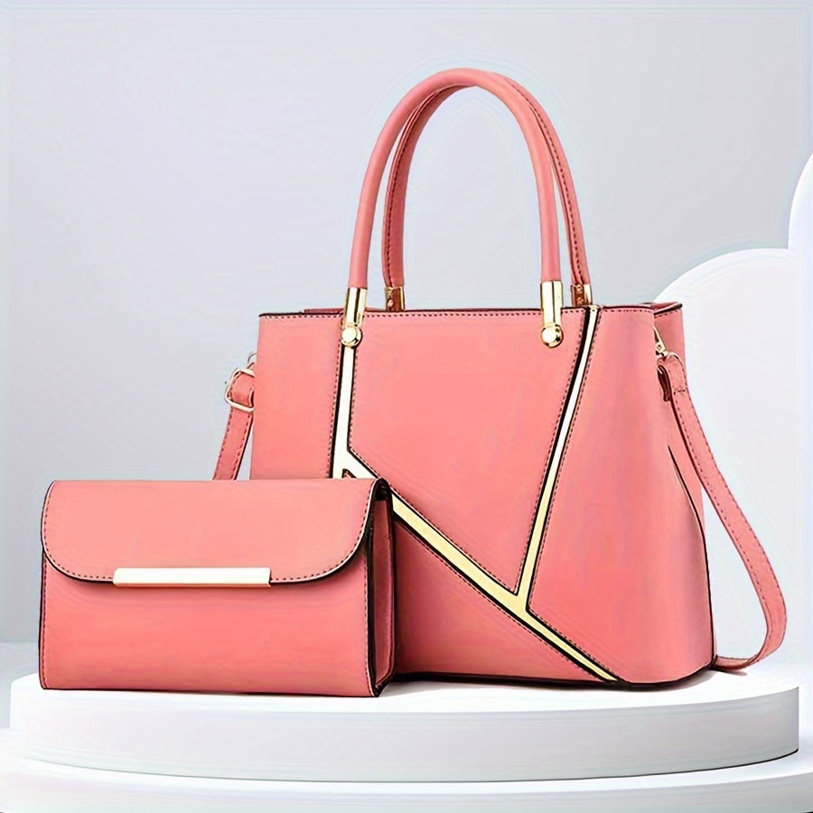 Crossbody Bag 2pcs Set Fashionable Handbag New Style Women's Shoulder Bag Small Wallet Carry-On Bag
