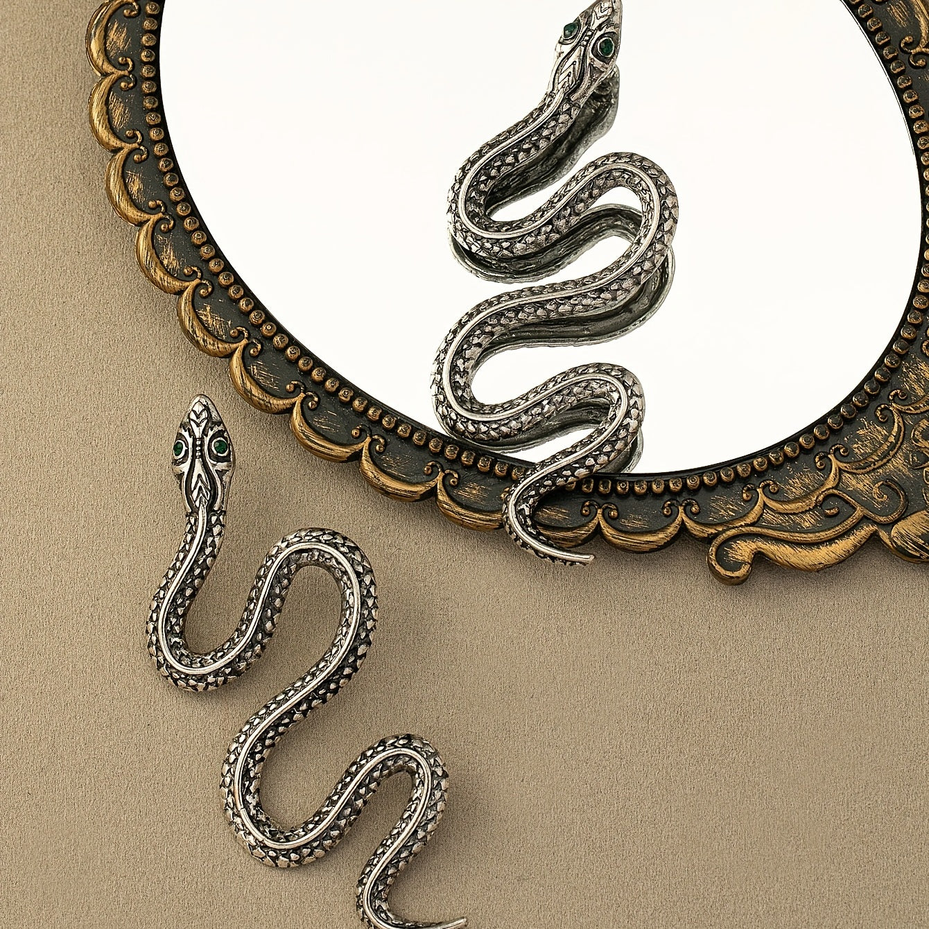 Exaggerated Snake-Shaped Earrings