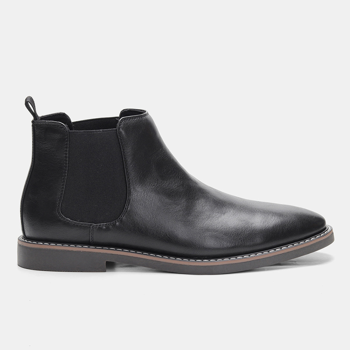 Men'S Chelsea Boots - Classic Ankle Boots with Elastic Closure, Glossy Black Faux, Cushioned Insole & Non-Slip PVC Sole - Formal & Casual Shoes for Everyday, Office, Events - Extended Sizes up to EU 46 (US Men'S 12) - Model #