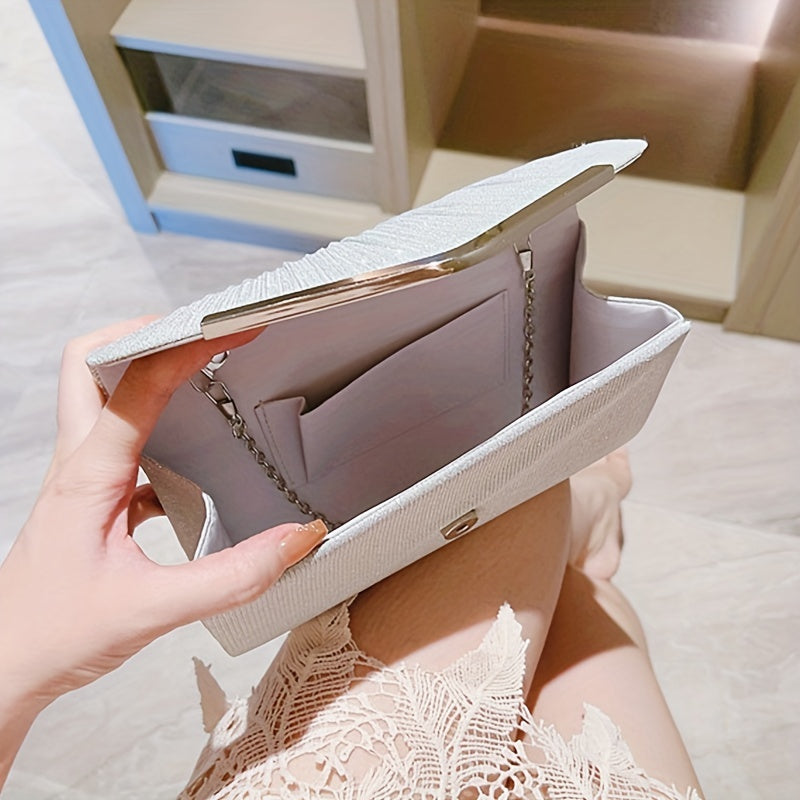 [For Dance Parties Sparkling Clutch] Women's Evening Clutch Bag, Sparkling Handbag For Dance Parties, Weddings, Cocktail Parties, Luxurious Wallet Clutch Bag, Sparkling Handbag For Banquets, And Shoulder Bags