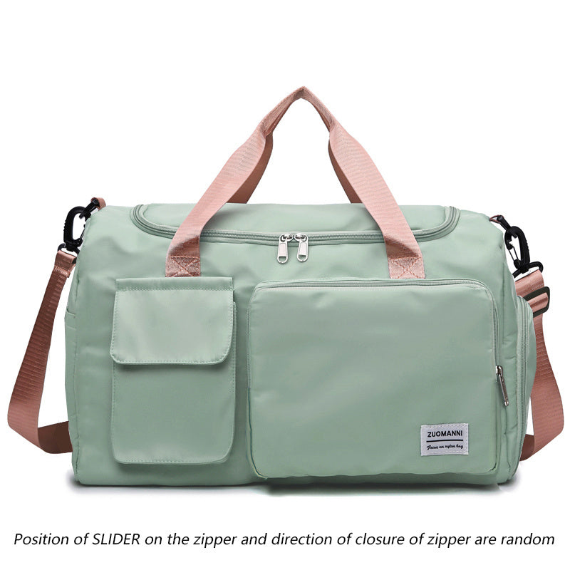 Unisex Large Capacity Travel Bag Luggage Nylon Sports Gym Tote Bags for Women Weekender Overnight Duffle Bag with Shoe Compartment