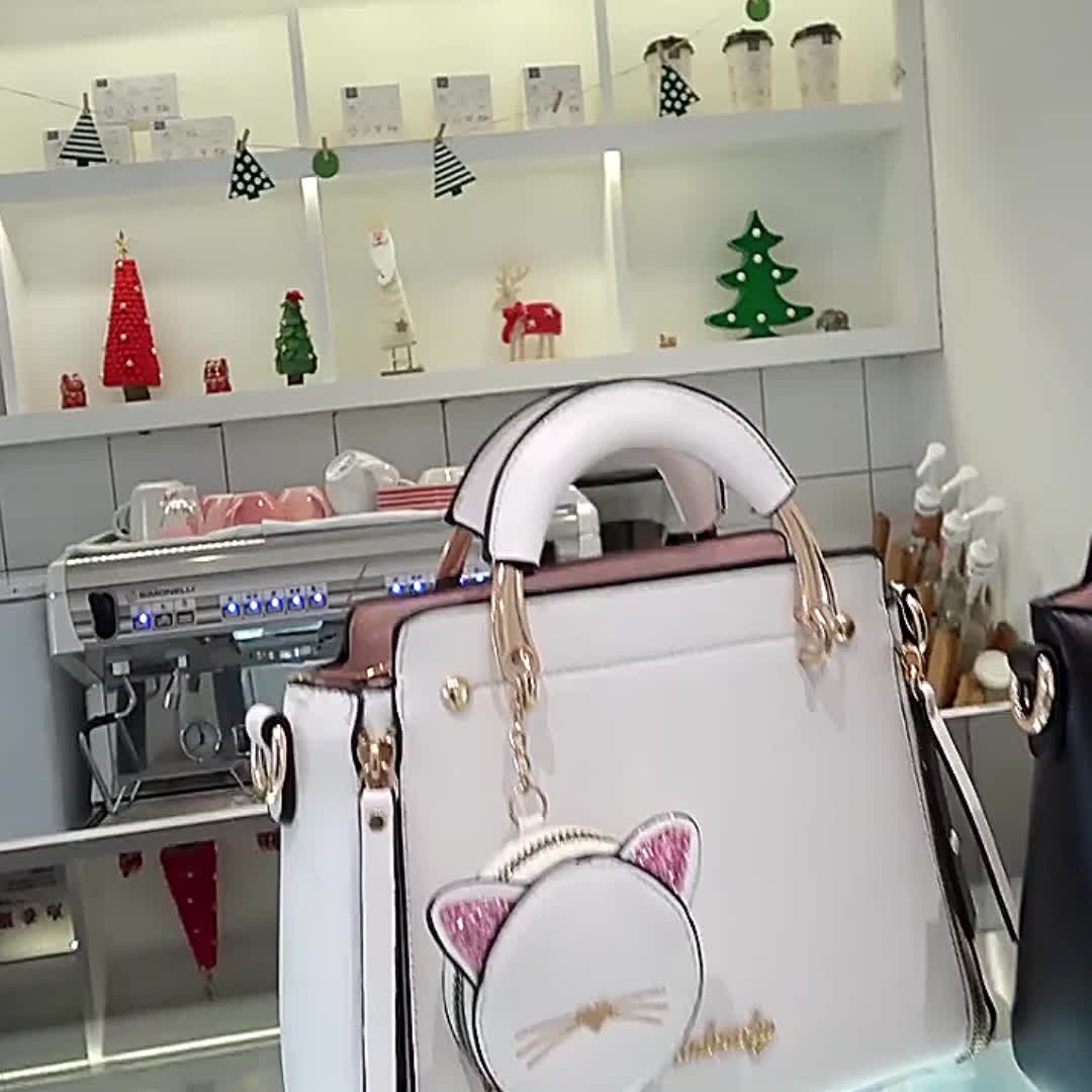 Whimsical Feline Companion Handbag - Shoulder Bags with Trendy PU Leather, Crossbody Design, Coin Purse, and Chic Women's Accessories for Everyday Use