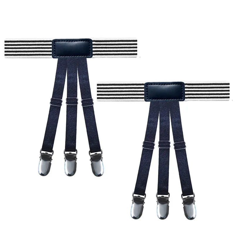 Mens Shirt Stays Garter Adjustable Elastic Unisex Anti-Wrinkle and Anti-Slip Garter Shirts Holder with Non-slip Locking Clamps (Copy)