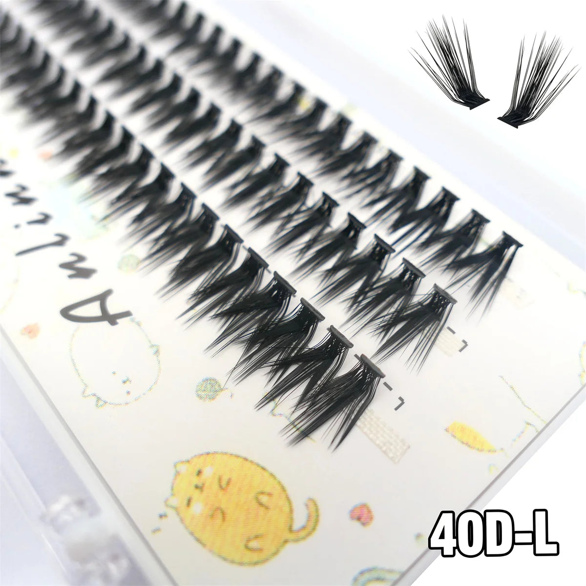 New 20D/30D/40D Mink Eyelashes L Curl 60 bundles/box Natural Handmade Eyelash Cluster Professional Makeup Lashes Tools wholesale