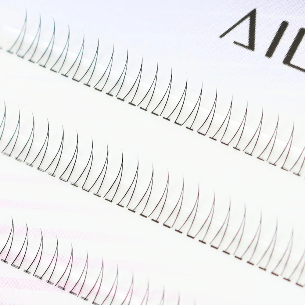 J Curl V Shape Black Under Eyelash Comic Eye Lashes Natural Bottom Lashes Soft Manga Eyelashes Bunches Eyelash Clusters Korean