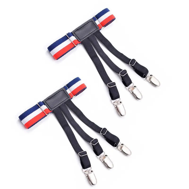 Mens Shirt Stays Garter Adjustable Elastic Unisex Anti-Wrinkle and Anti-Slip Garter Shirts Holder with Non-slip Locking Clamps (Copy)