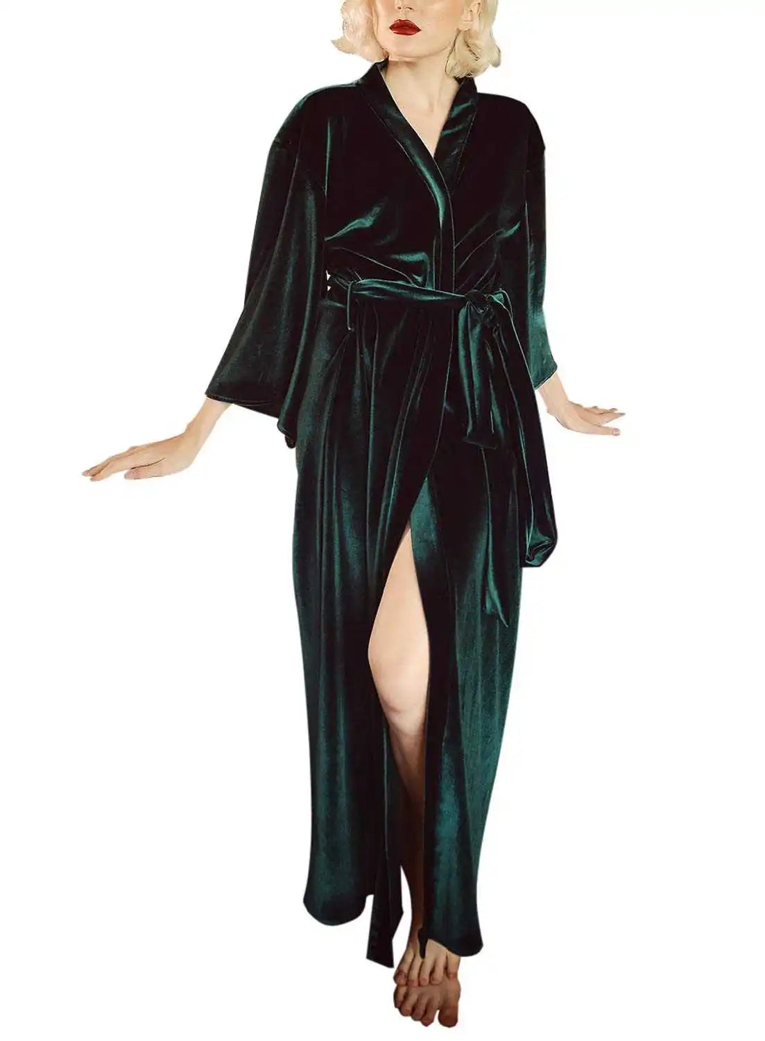 Graceful Evening Dresses Women Nightgown Pajamas V-Neck Lace up Long Sleeve Bridal Wedding Bathrobe for Photography Custom Made