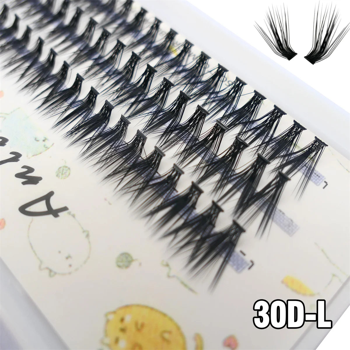 New 20D/30D/40D Mink Eyelashes L Curl 60 bundles/box Natural Handmade Eyelash Cluster Professional Makeup Lashes Tools wholesale