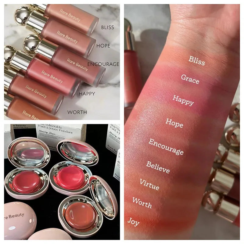 RARE Beauty Facial Liquid Powder Blusher Repair Stick Powder Blusher Cream Bronze Liquid Brightening High Gloss Liquid Cosmetics