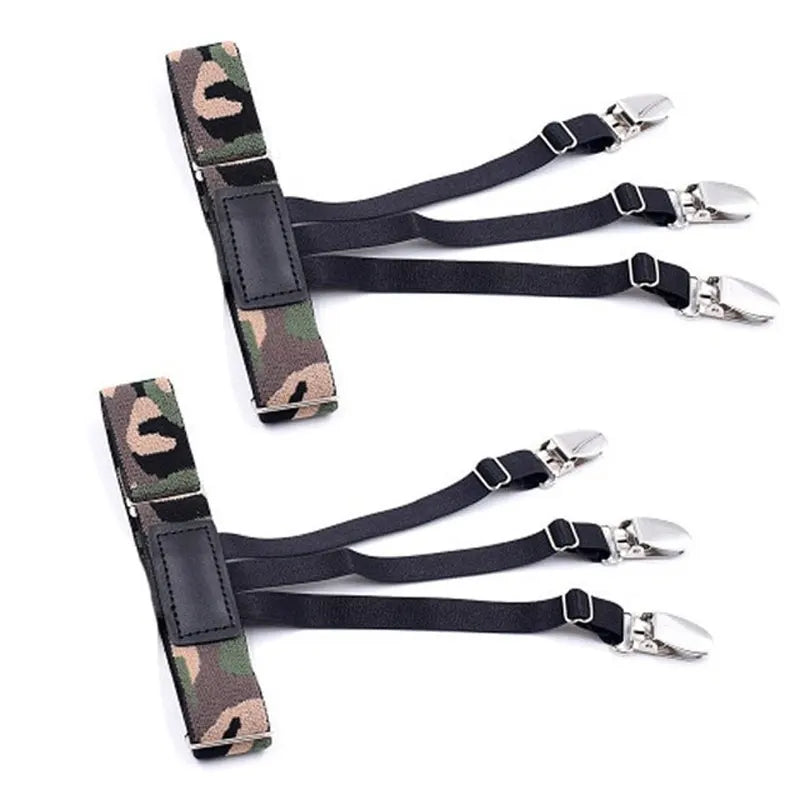 Mens Shirt Stays Garter Adjustable Elastic Unisex Anti-Wrinkle and Anti-Slip Garter Shirts Holder with Non-slip Locking Clamps (Copy)