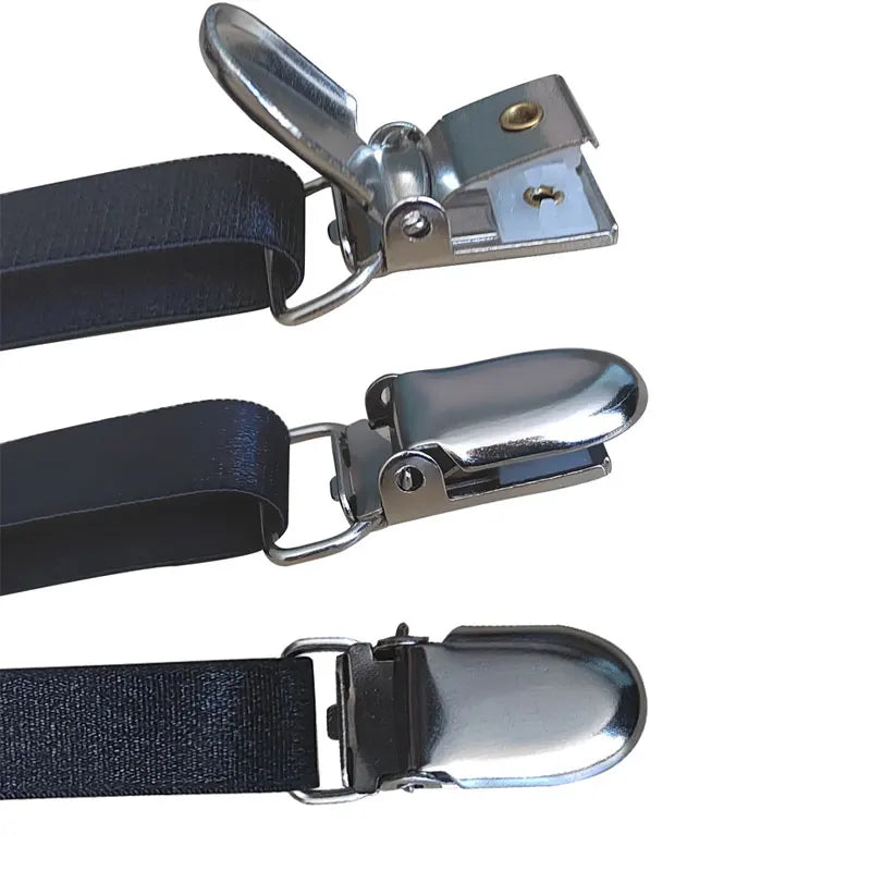 Mens Shirt Stays Garter Adjustable Elastic Unisex Anti-Wrinkle and Anti-Slip Garter Shirts Holder with Non-slip Locking Clamps (Copy)