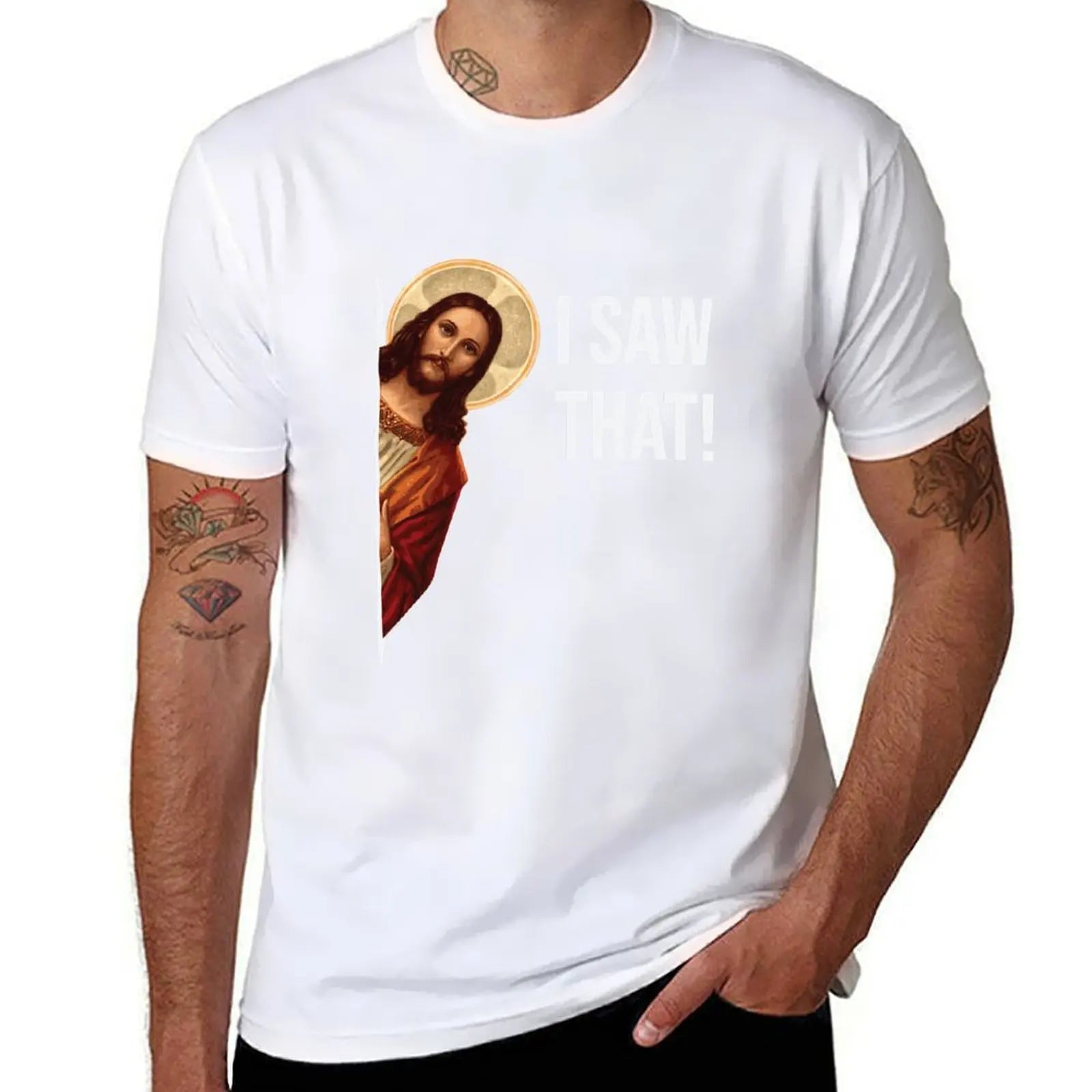 casual man Saw Meme Jesus I t man white shirts shirt vintage t T-Shirt for men That