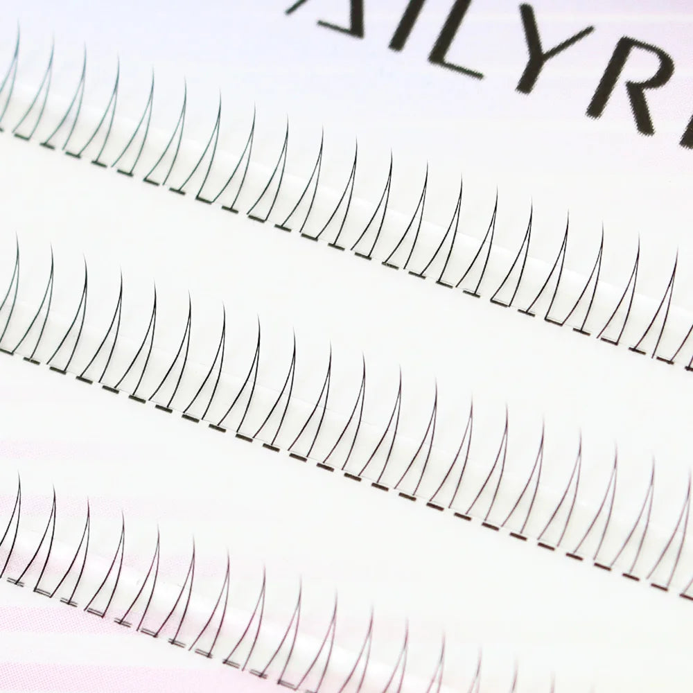 J Curl V Shape Black Under Eyelash Comic Eye Lashes Natural Bottom Lashes Soft Manga Eyelashes Bunches Eyelash Clusters Korean