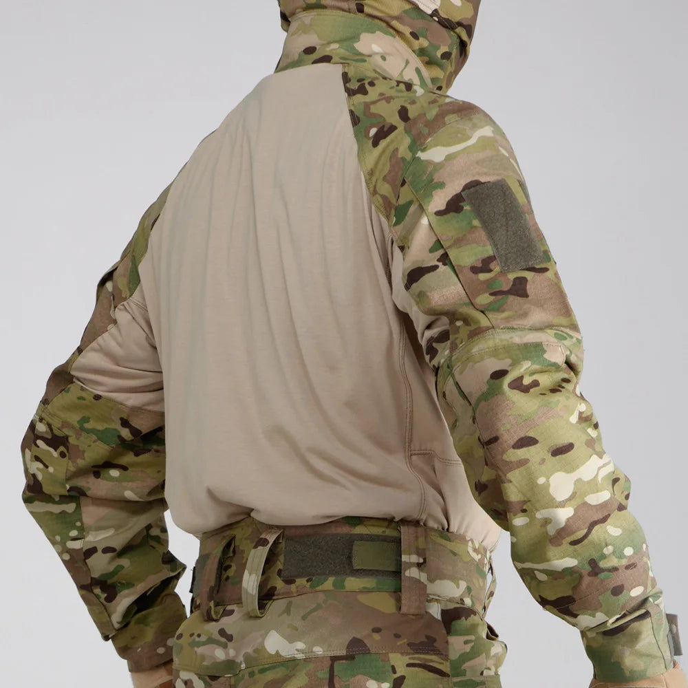 New Men Assault Camouflage Army T-shirts Military Tactical Shirt Long Sleeve Multicam Camo Combat Quick Dry Outdoor Shirts