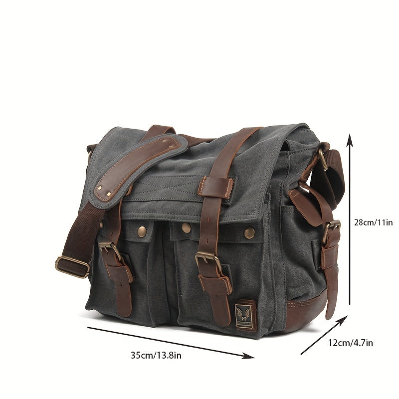 Large Capacity Laptop Bag - Vintage Messenger Bags For Hiking Travel - Christmas/Halloween Gift