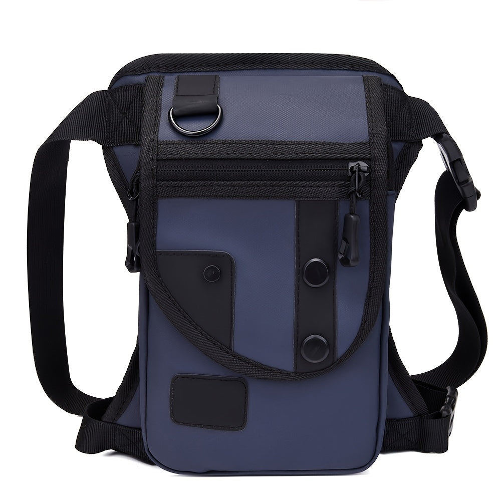 [Popular Choice] Men's Oxford Drop Legs Bags, Fashion Hip Waist Pack Thigh Bum Fanny Packs Multifunction Riding Male Shoulder Messenger Bag, Functional Stitching, Random Left And Right Sides