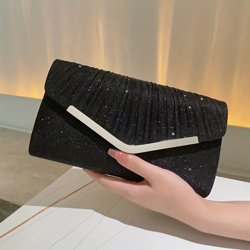 [For Dance Parties Sparkling Clutch] Women's Evening Clutch Bag, Sparkling Handbag For Dance Parties, Weddings, Cocktail Parties, Luxurious Wallet Clutch Bag, Sparkling Handbag For Banquets, And Shoulder Bags