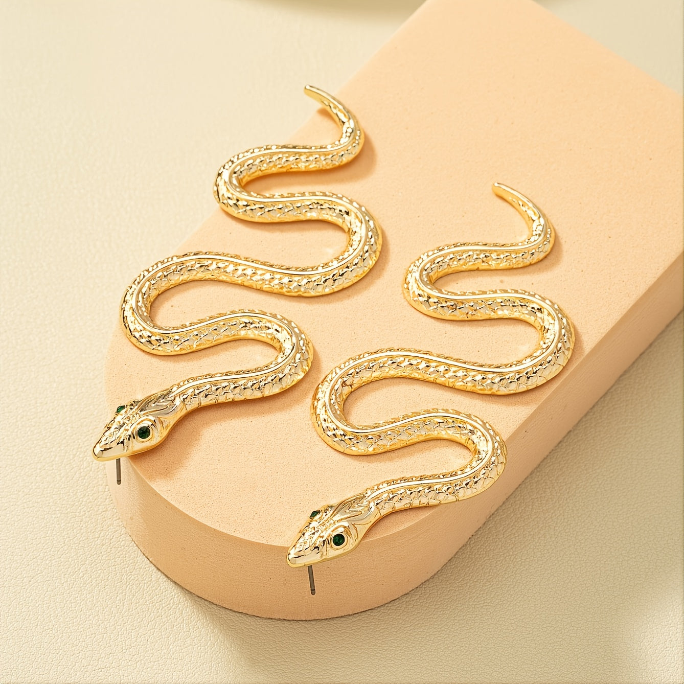 Exaggerated Snake-Shaped Earrings