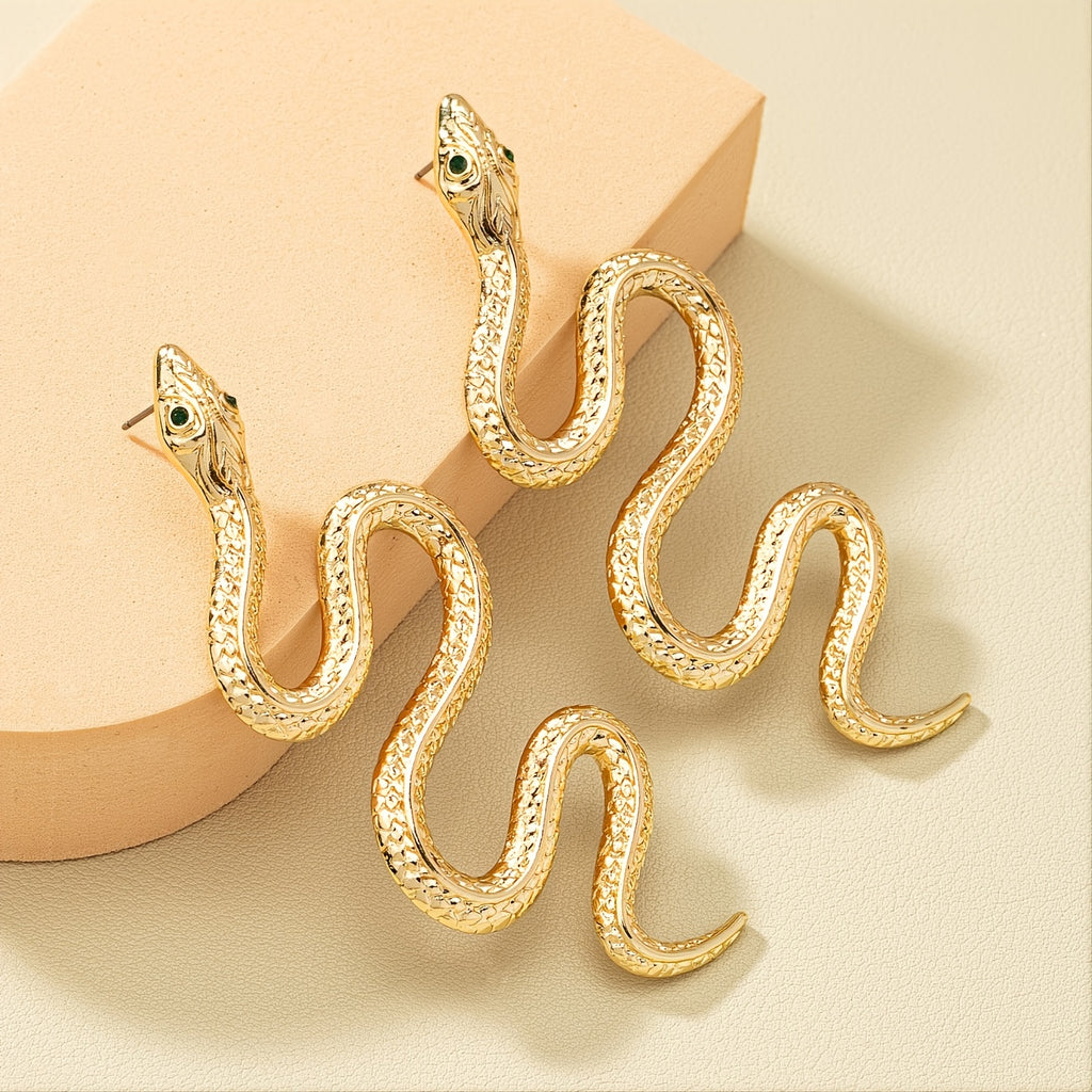 Exaggerated Snake-Shaped Earrings