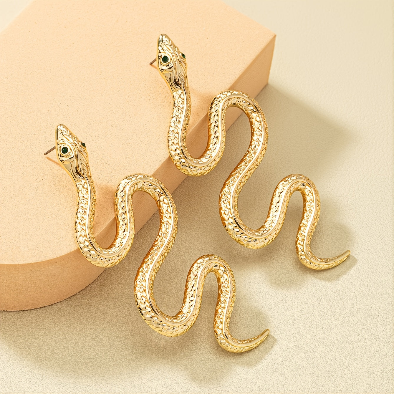 Exaggerated Snake-Shaped Earrings