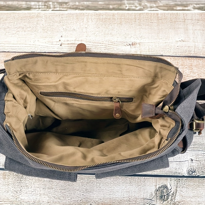 Large Capacity Laptop Bag - Vintage Messenger Bags For Hiking Travel - Christmas/Halloween Gift