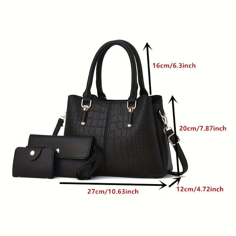 Women's Handbag Set of Three Bags: handbag, handbag, and Handbag