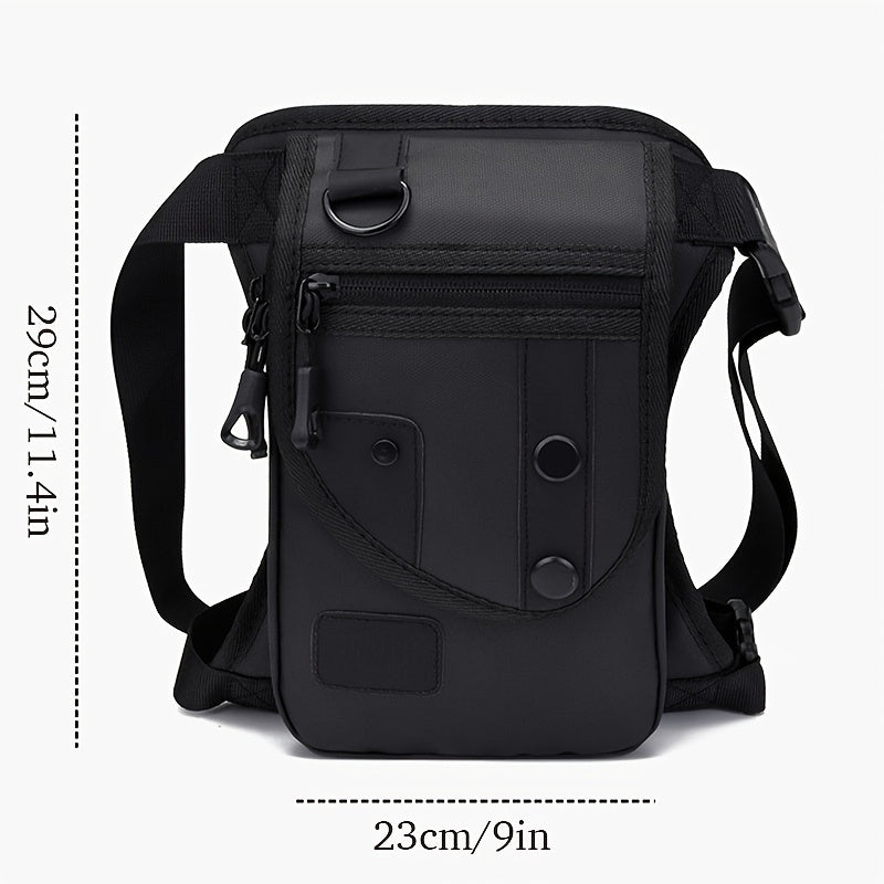 [Popular Choice] Men's Oxford Drop Legs Bags, Fashion Hip Waist Pack Thigh Bum Fanny Packs Multifunction Riding Male Shoulder Messenger Bag, Functional Stitching, Random Left And Right Sides