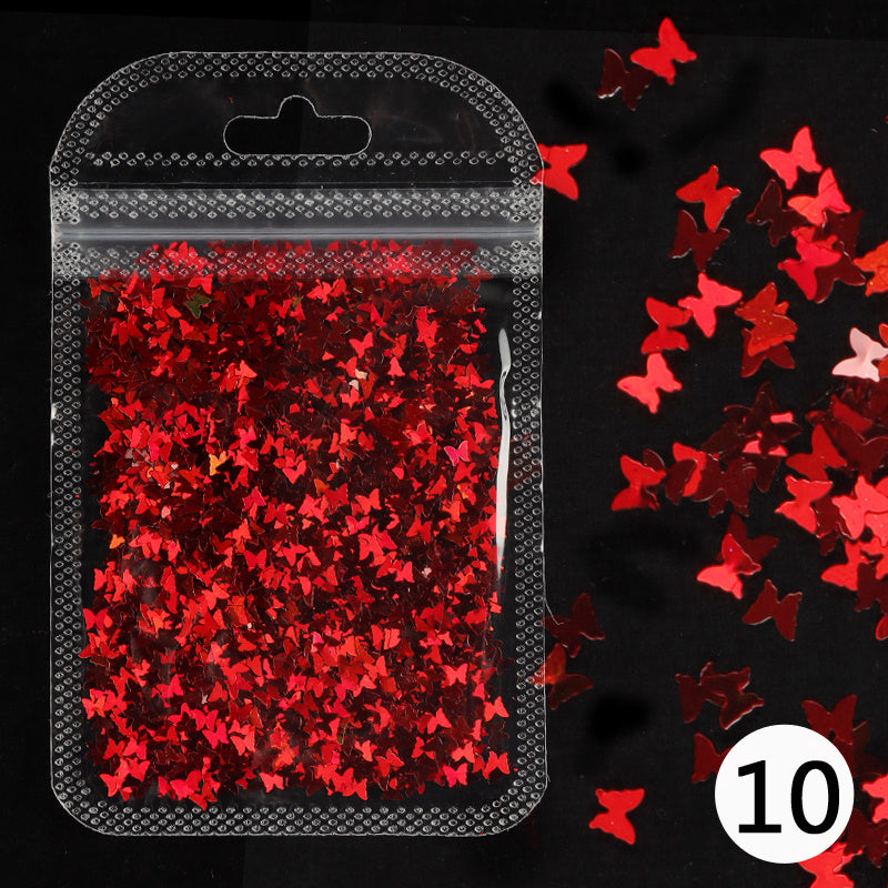 Holographic Butterfly Heart Nail Art Glitter Micro Laser Star Flakes 3D Sequins Polish Manicure Nail Decoration
